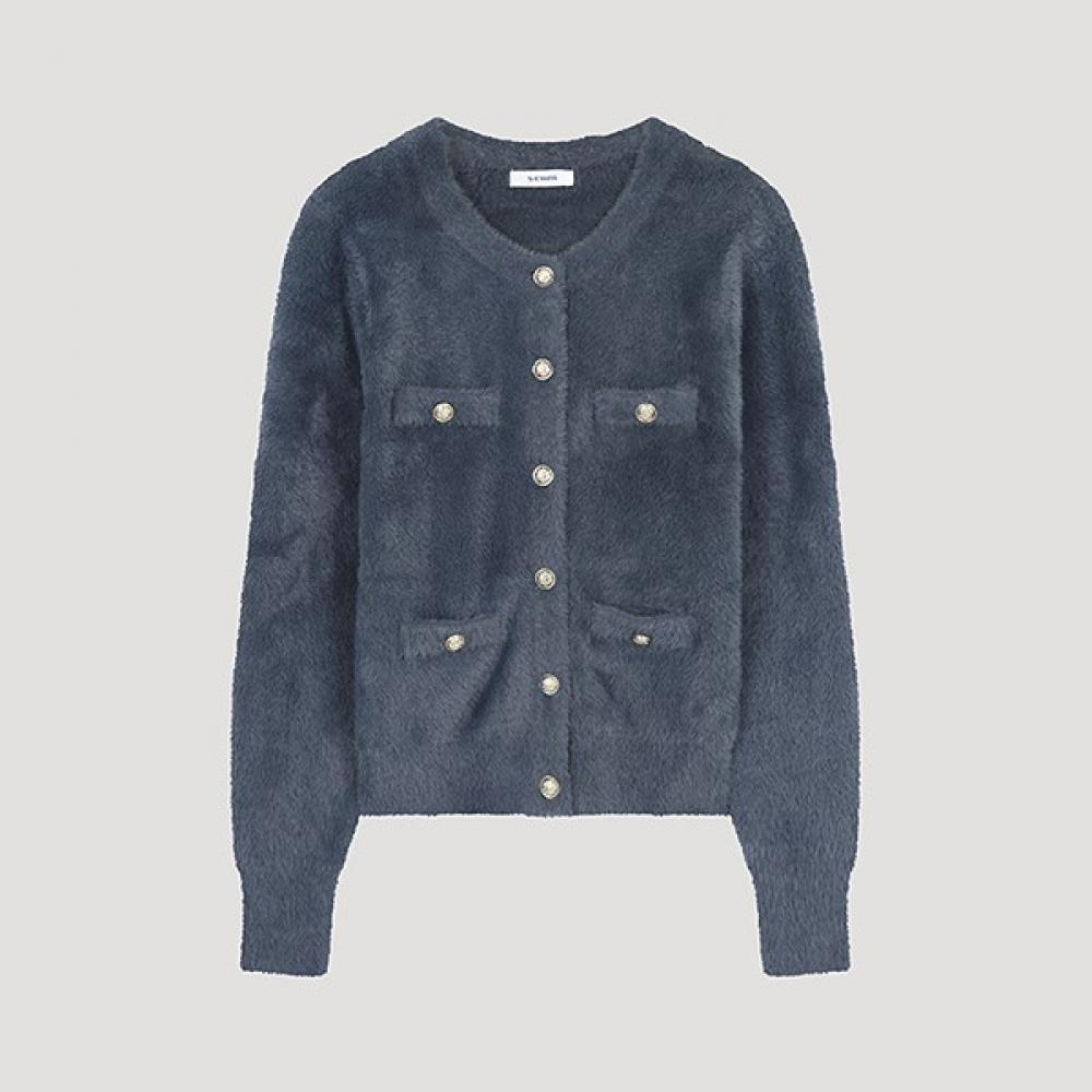 

She S miSS Hairy Round Neck Cardigan SSkcdo42550 Dl dark blue/66