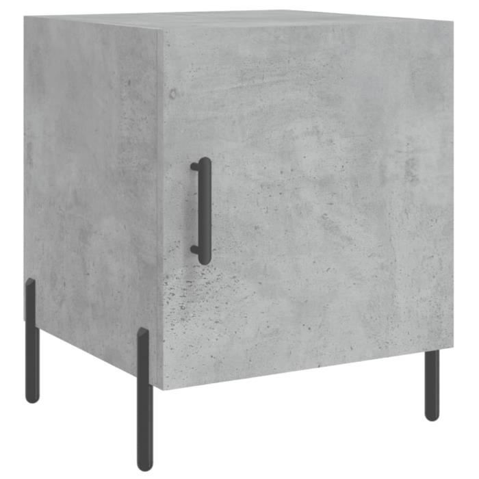 VidaXL Bedside Table Concrete Grey 40x40x50 Cm Engineered Wood 827588