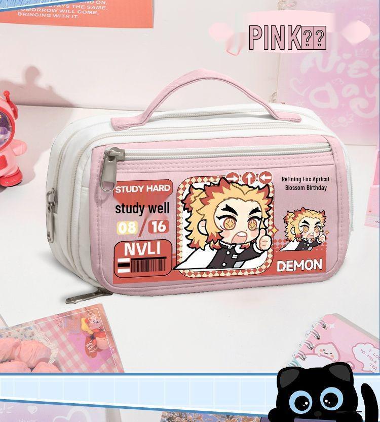 Demon Slayer Mitsuri Kanroji Large Capacity Pencil Case for Students