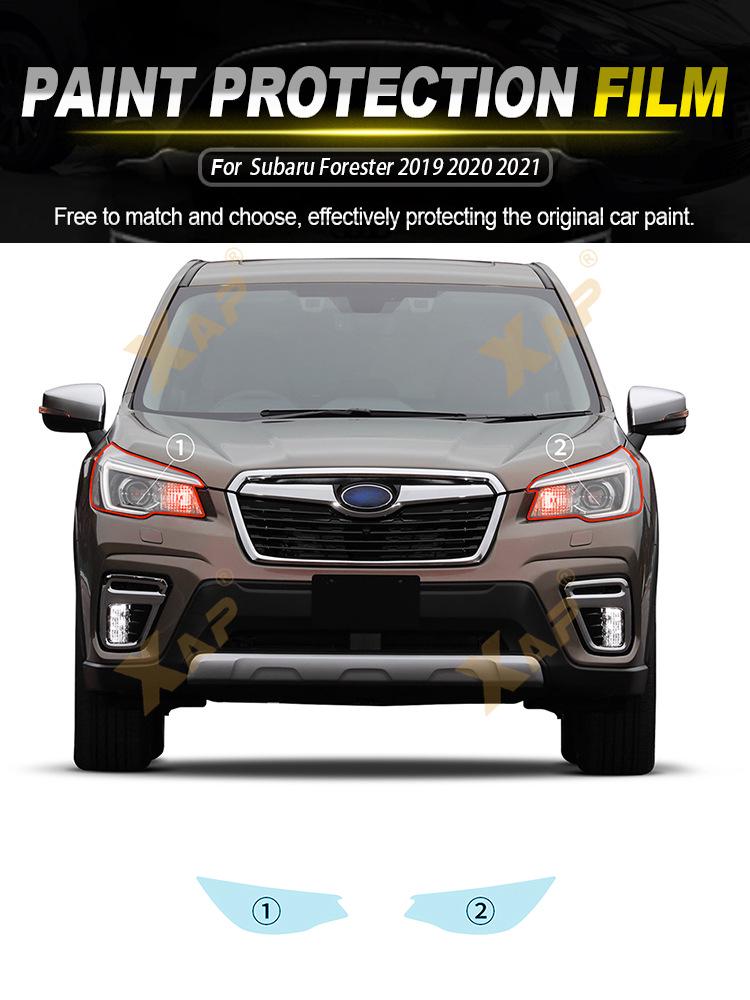 Subaru Forester TPU Transparent Headlight & Rearview Mirror Protective Film