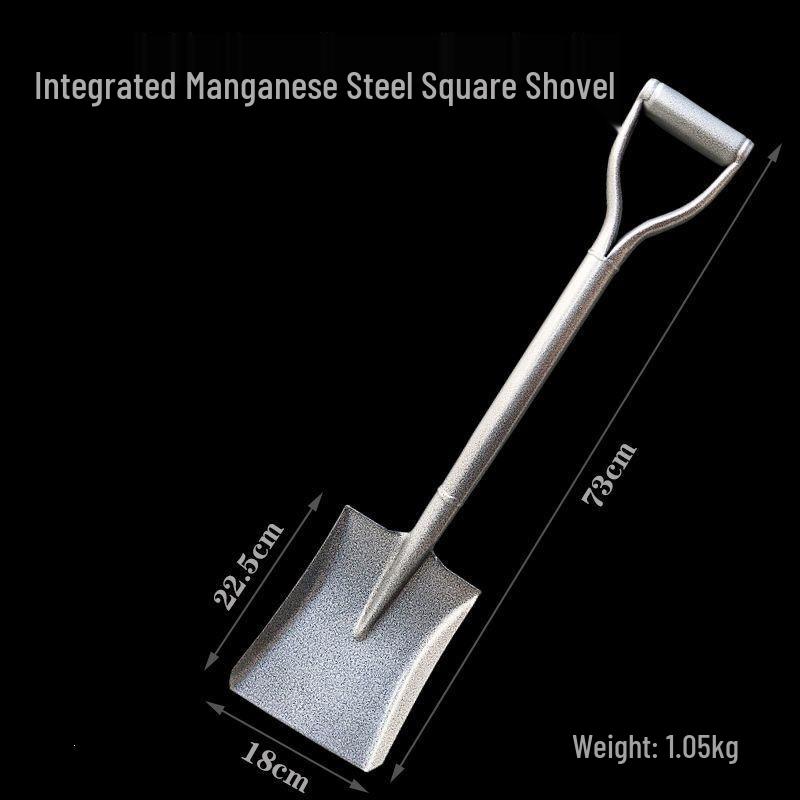 Heavy-Duty Steel Shovel: Multi-Purpose Gardening and Digging Tool for Planting and Firefighting.