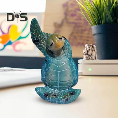 Yoga-Meditation, sitzende Schildkrötenfigur, Kunstharz, Meeresschildkröte, Statue, Modell, Tierskulptur, Ornament für drinnen und draußen, Garten, Zuhause, Büro, Dekoration, Geburtstag