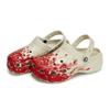 Crocs Classic Platform Clog 811 Manufactured Criminal Investigation Scene Special Shoe Box Fluid Splash Ink Women's Bone White Red