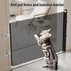 Entry Opening Pet Gate with Black Pull-Across Panel, Indoor Barrier Design and 49.21 In Shared Width for Homes