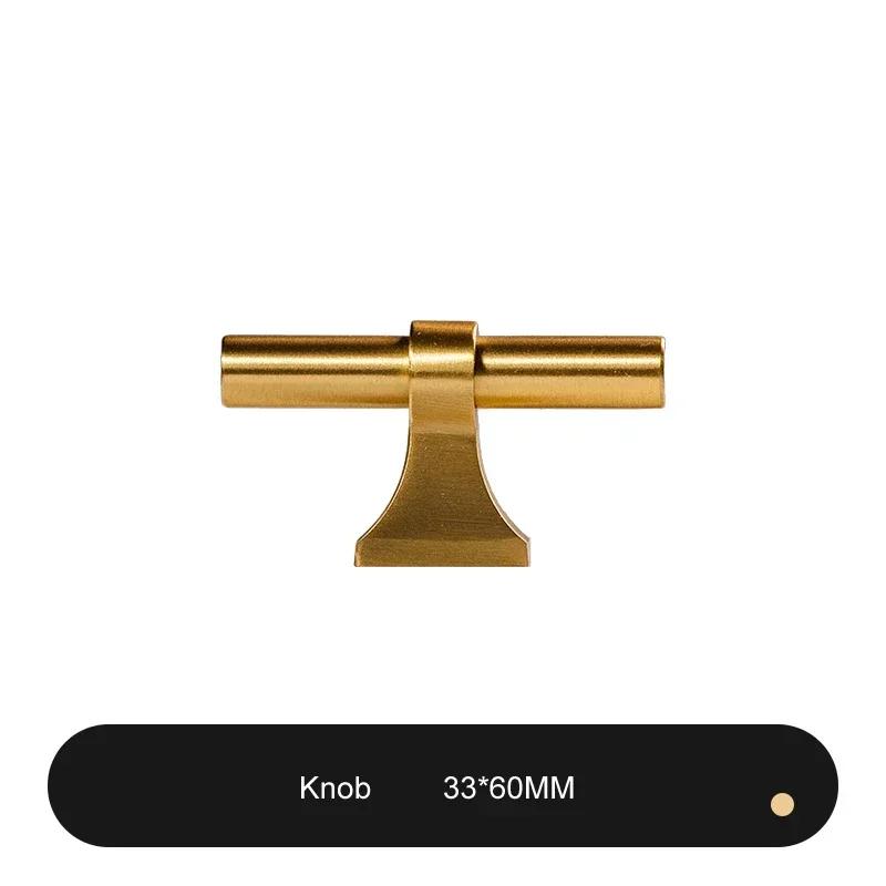 Tinyhob Ручки для шкафа из цельной латуни Длинные Т-образные ручки для дверей Кухонные ручки для гардероба в прихожей / Процесс, не выцветающий