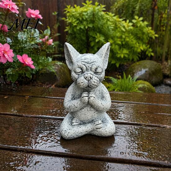 Dekorative Skulptur für Außenbereiche Tierfigur für Meditation Ornament, Harz Zen Statue, Stressabbau Sitzende Niedliche Gartengestaltung