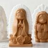 Prayer Silicone Mold Angel Figurine Molding Tools Silicone Molds For Candles For Wax Melt Plaster Fondant Clay Chocolate Candy