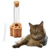 Wooden Base Hair Keepsake Display Vase Paw Shape Cat Hair Jar Pet Memorial Gift Trinkets