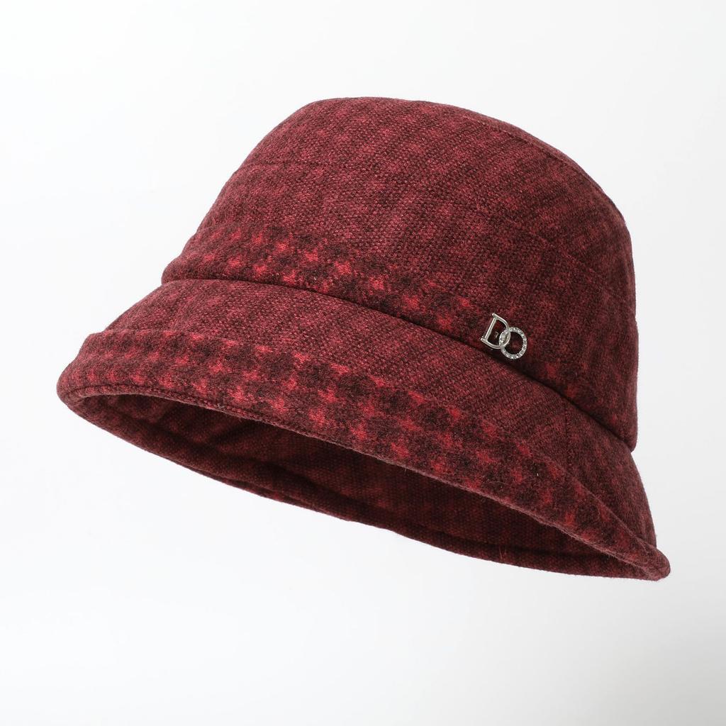 Woolen Bucket Hat for Mom Thickened and Warm Bucket Hat Fashionable Fashionable and Versatile