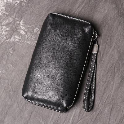 Pochette e Portafoglio Lungo Unisex in Vera Pelle - Porta Telefono in Morbida Pelle di Mucca