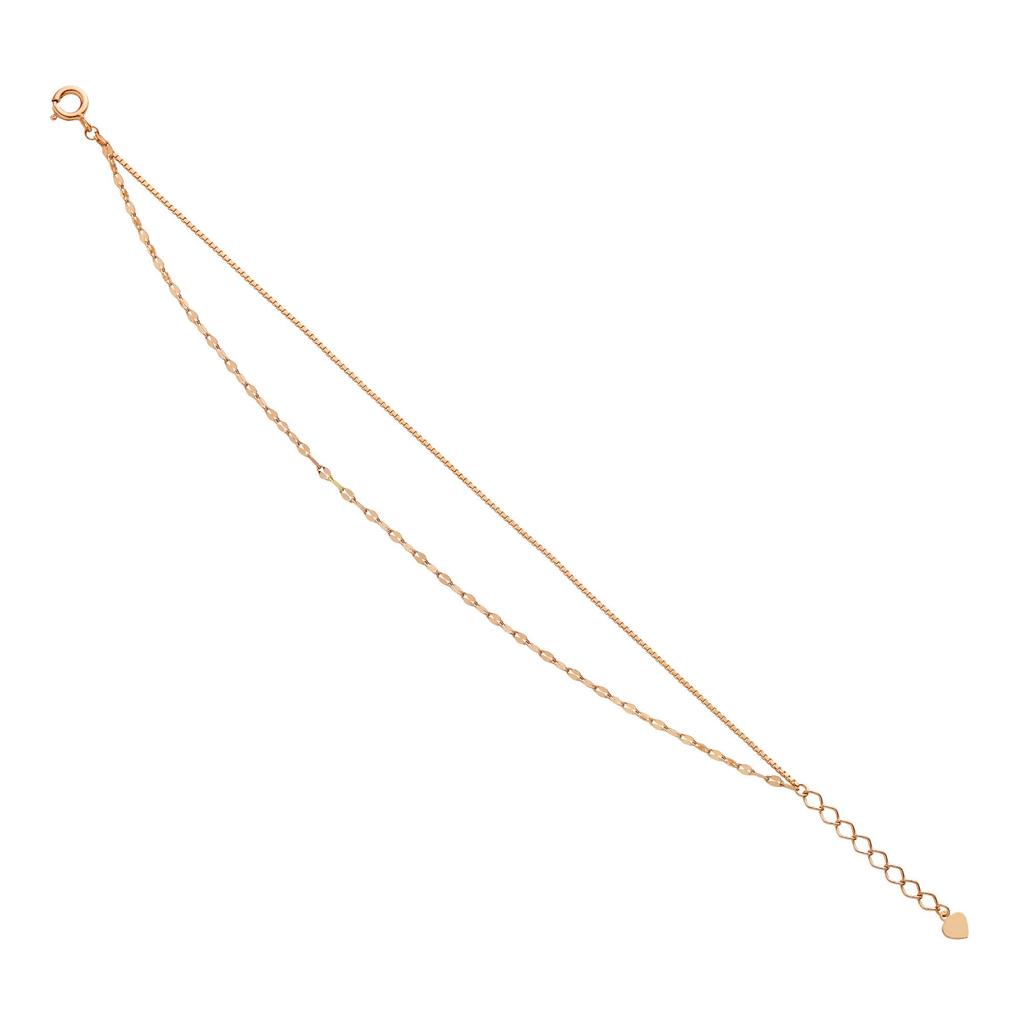 Vendome Bracelet 925 Silver 2 Rows Pink Gold GS9B0092LSSI [Official] [VIH Aoyama]