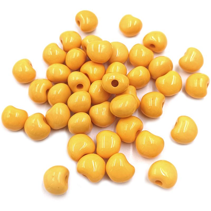 

Fashion Candy Color for Bracelet Necklace Making 20Pcs 12*10mm Solid Color Pendant Loose Beads Acrylic DIY Jewelry Accessories Materials Apple Beads жёлтый