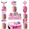 Cowgirl Hat and Boot Cake Toppers Cowgirl Cake Decorations Cowgirl Birthday Baby Shower for Western Theme Party Favors Supplies