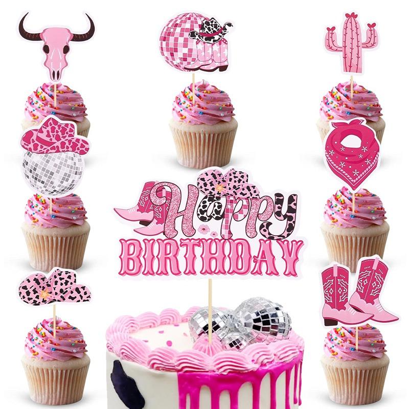 Cowgirl Hat and Boot Cake Toppers Cowgirl Cake Decorations Cowgirl Birthday Baby Shower for Western Theme Party Favors Supplies