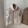 High-end Women's White Duck Down Stand-up Collar Thickened Vest Vest Annual Down Outer Wear