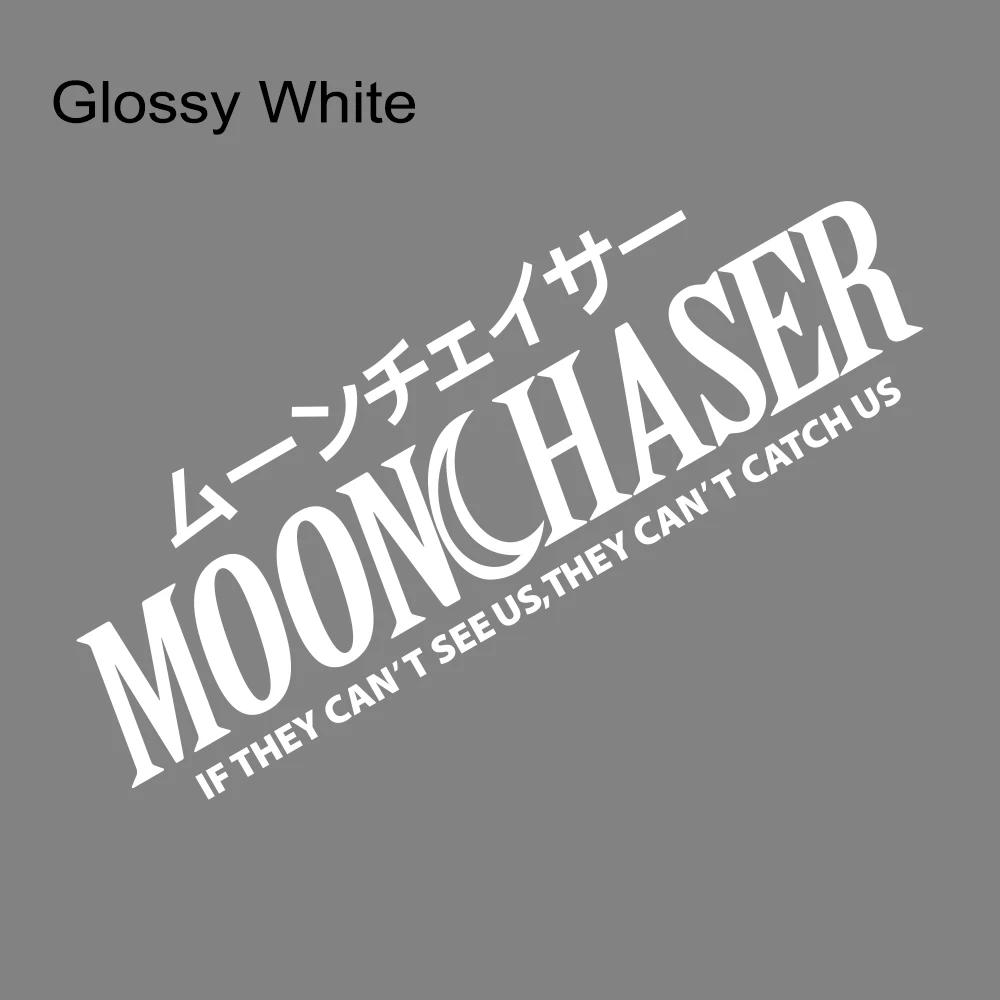 

JDM MoonChaser Car Sticker Windshield Banner Night Run Vinyl Decal Sport Competition Style Car Body Decoration Decal Accessories 50cmx17cm