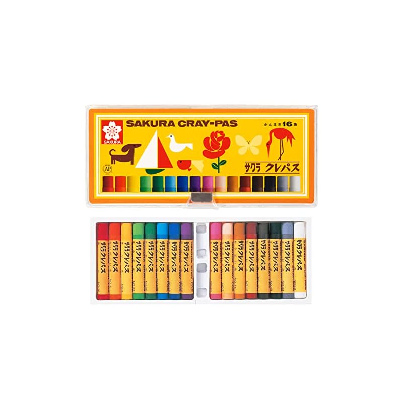 Sakura Craypas Crayons, 16 Colors, Soft Case, LP16S