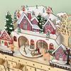 Traditional Wood Advent Calendar Cabinet with 24 Miniature Drawers Box For Christmas Surprise Planning