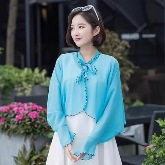 Lightweight Chiffon UV Protection Shawl for Summer Outdoor Activities