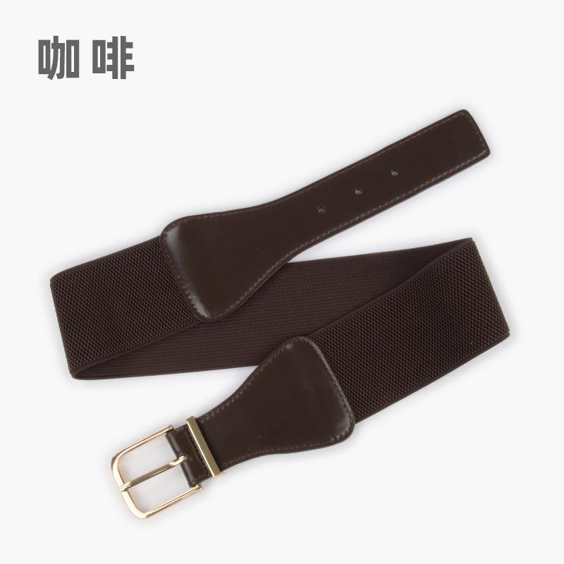 Elastic Belt Women'S Personalized Dress Suit Decorative Temperament Waist Seal Elastic Belt Leather Belt