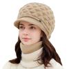 Wool Knitted Wool Hat Ear Protection Duck Tongue Cap Casual Winter Hat  for Women