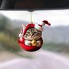 Car Hanging Ornament Acrylic Cat Cartoon Design For Holiday Home And Auto Decoration
