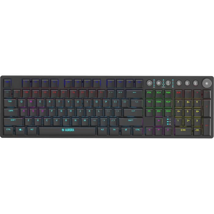 Clavier Gaming - Ibox - Aurora K-6 - Mécanique - Rétroéclairé RGB - Sans fil
