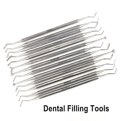 Dental Composite Filling Tool Instrument Filler Spatula Amalgam Plastic Filling Spatula Double Ends Stainless Steel