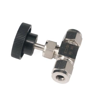 Fit Tube O.D 3-16mm  1/8"-1/2" 304 Stainless Steel Shut Off Valve Flow Control Needle Valve Compression Fitting