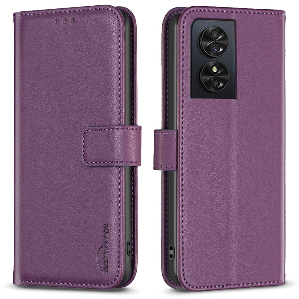 BINFEN COLOR BF17 For TCL 50 SE Case PU Leather Wallet Phone Cover Folding Stand