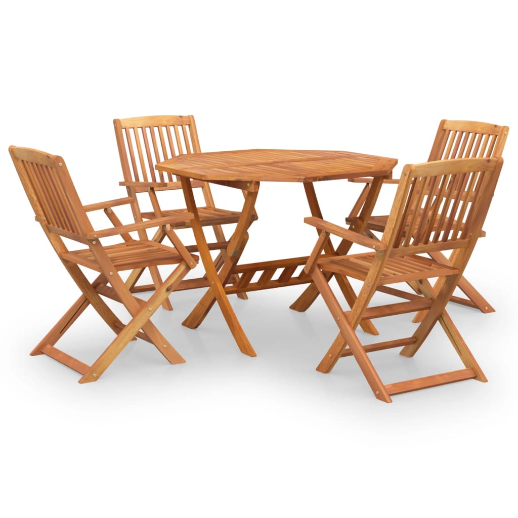 Vidaxl 5-Cz. Gartenmöbel-Set, Massives Akazienholz