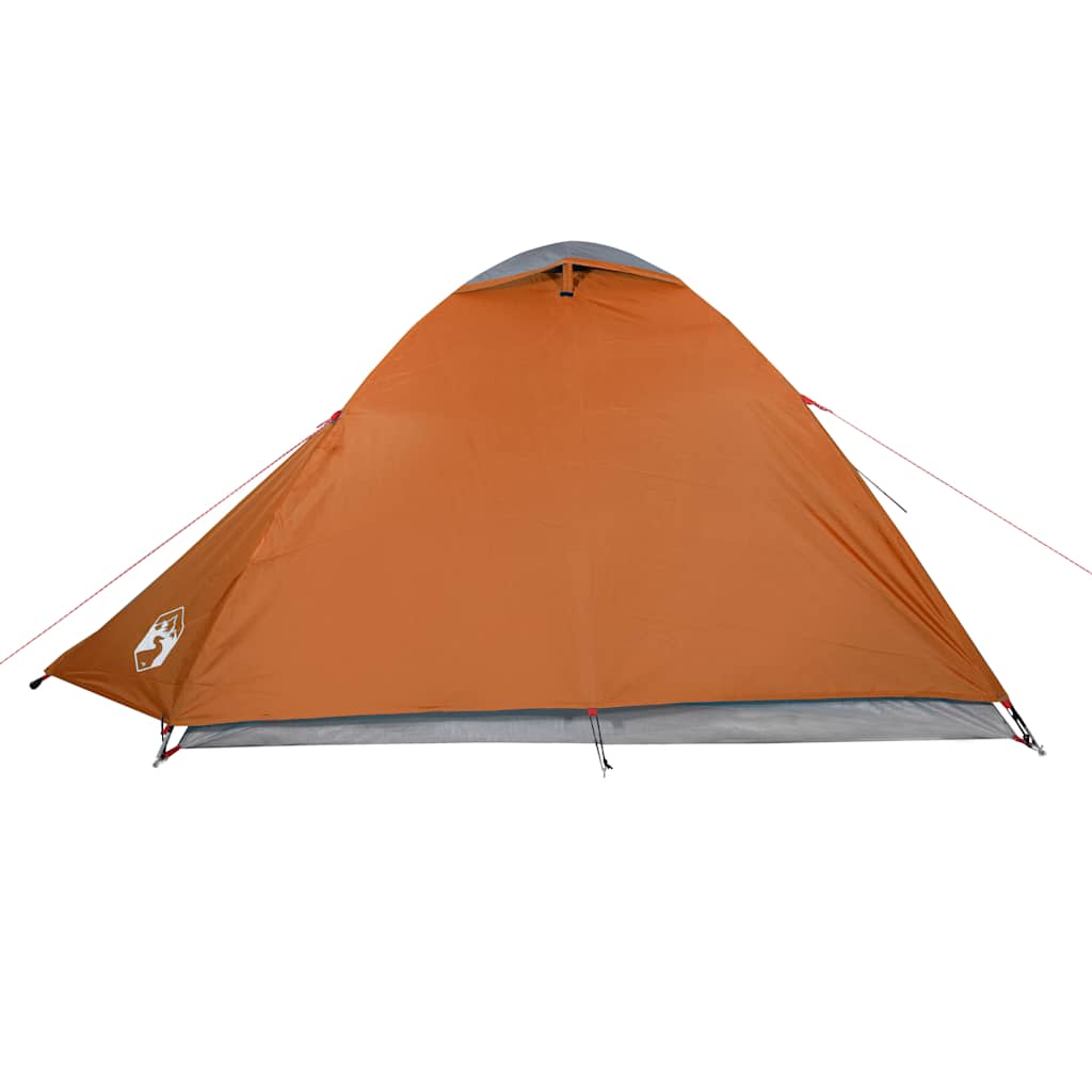 Vidaxl Tourist Tent, 2-Person, Grey-Orange, Waterproof