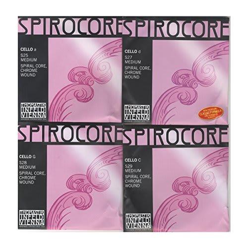 Spirocore Cello String Set (4 Strings, A, D, G, C) 4/4 S31 (Set Includes S25, S27, S28, S29)