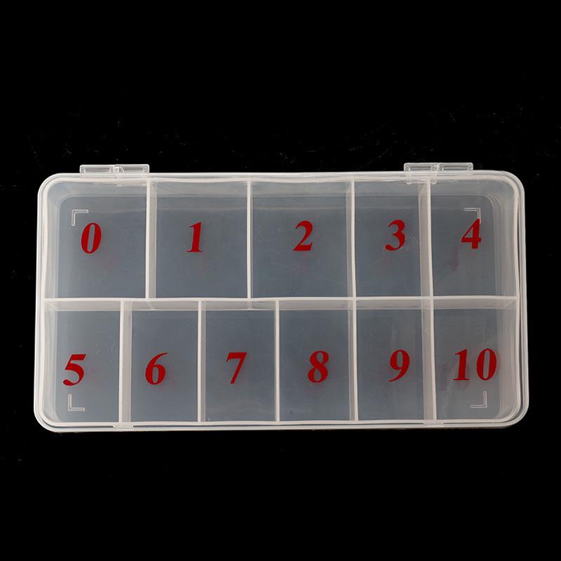 Nail Art Storage Box: Semi-Transparent, Flat Bottom, Holds 1000 Pieces for False Nails or Jewelry.
