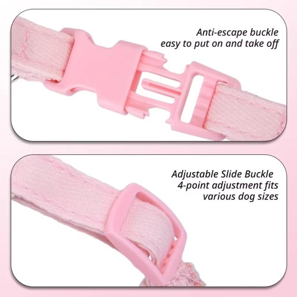 Breathable Mesh Dog Chest Harness Bow Anti-Escape Harness Trendy Pet Chest Harness Pet Walking