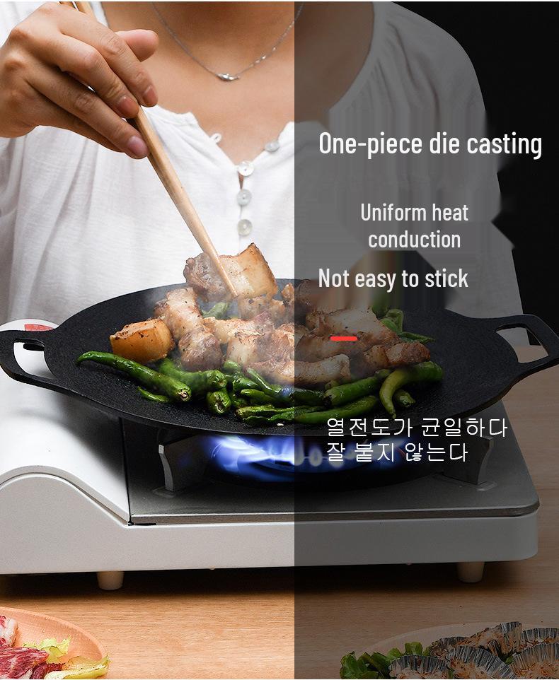 Portable Multi-Functional Non-Stick Maifan Stone Outdoor BBQ Camping Pan