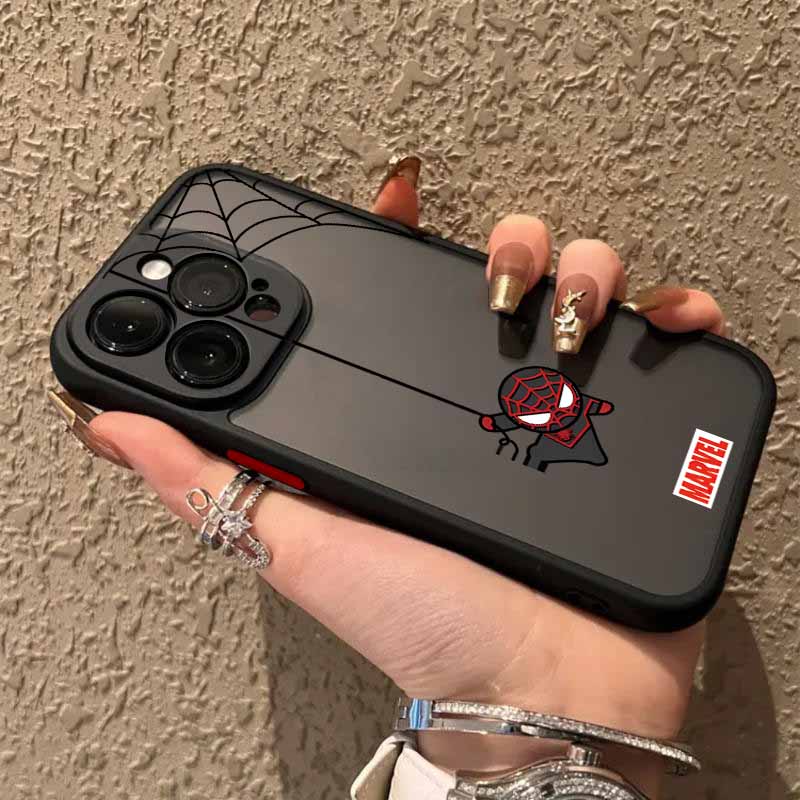 Spider-Man Uroczy Do iPhone 17 Air 16E 16 15 14 13 12 11 8 7 mini Pro Max Plus Matowy Półprzezroczysty Miękki Pokrowiec na Telefon