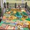 Custom Text Animal Crossing Pattern Floor Rug Soft Indoor Carpet Mat Living Room Bedroom