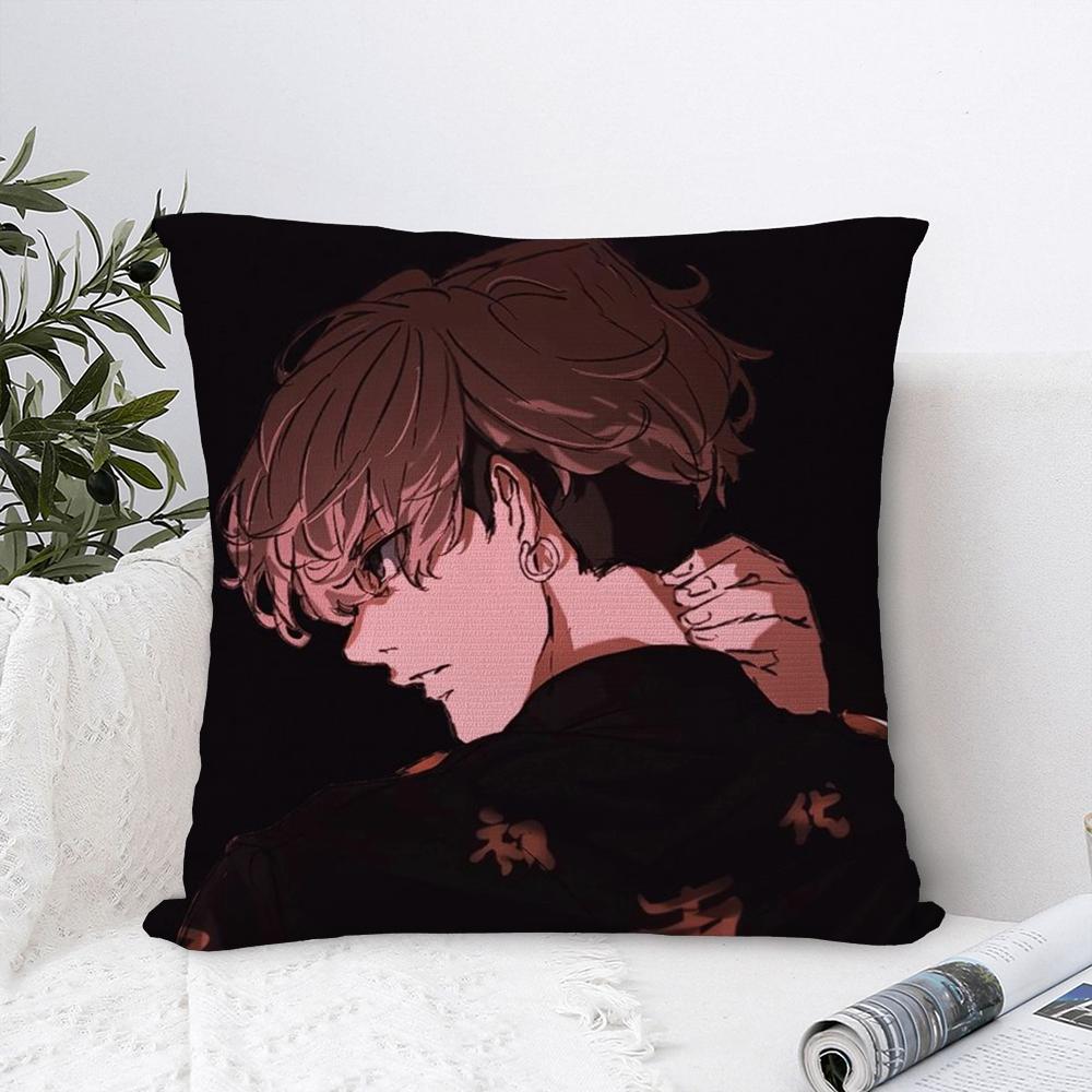 Anime T-Tokyo Revengers Pillow Case Plush Fabric Soft Pillowcase Double Sided Print Sofa Cushion Cover Throw Pillow Cover