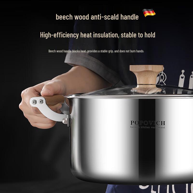 316 Edelstahl Suppen- & Dämpftopf