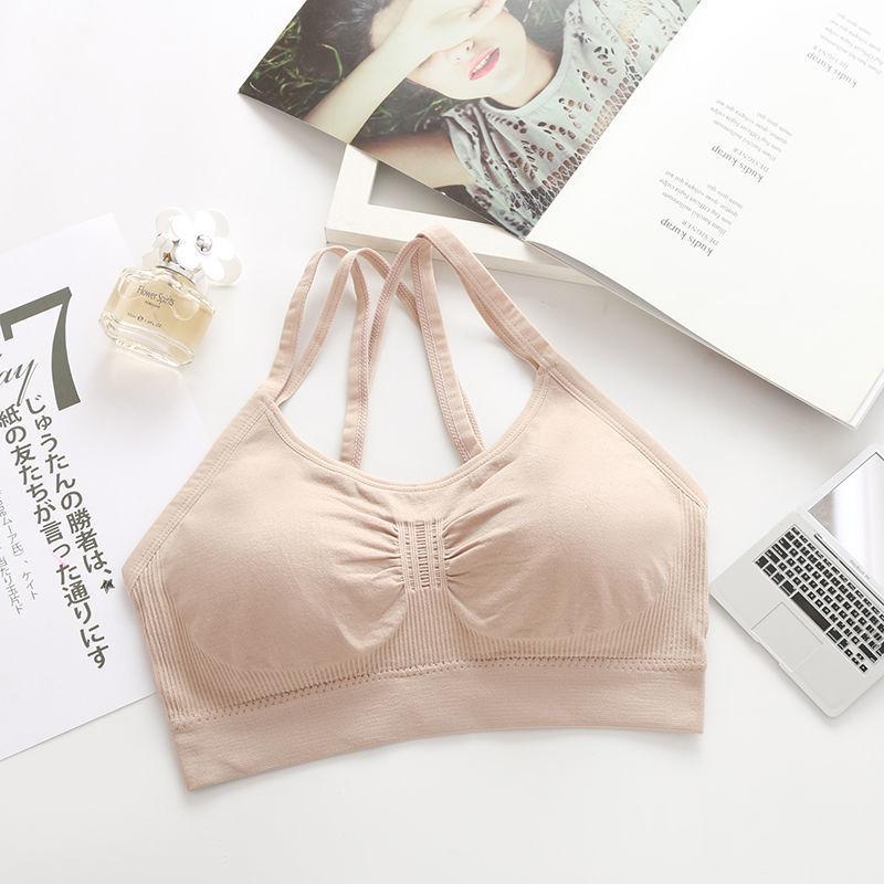 

Большой размер, крест-накрест, без косточек, пуш-ап бюстгальтер, спортивный, для йоги, студенческий, женский, корейский стиль, нижнее белье, майка, топ-камезоль, бюстье 3XL