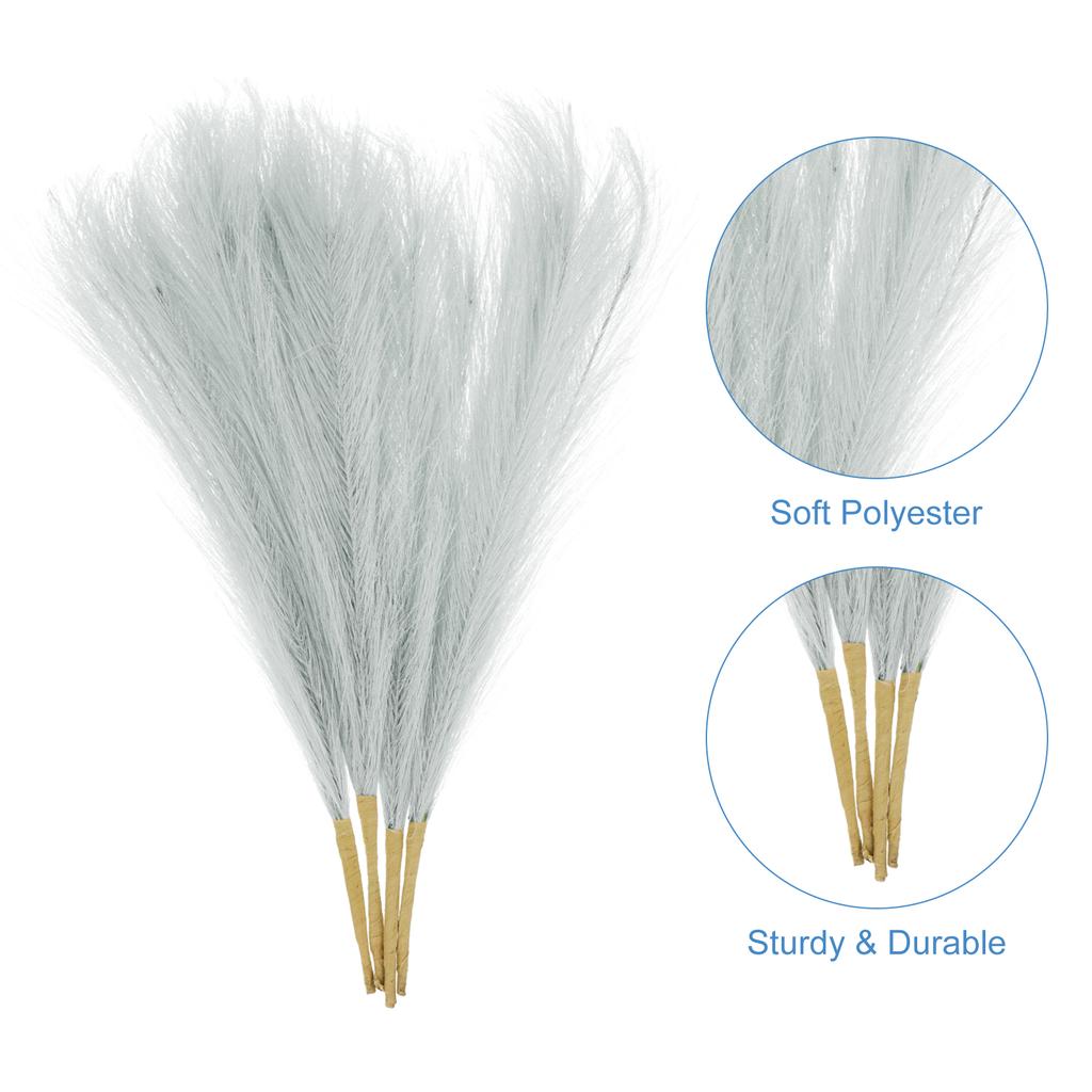 4 Stück 45cm Künstliches Pampasgras Fake Pflanze Schilf Falsches Pampasgras DIY Strauß für Hochzeit Party Haus Wohnzimmer Dekoration