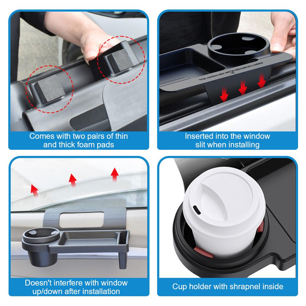 Side Window Backseat Hanging Organizer Hanging Storage Rack with Cup Holder Car Side Door Storage Box Auto Interior Accessories