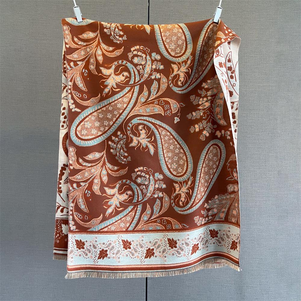 Luxury Winter Cashmere Scarf Women Paisley Print Shawl Wrap Pareo Elegant Poncho Femal Thick Warm Blanket Echarpe Pashmina