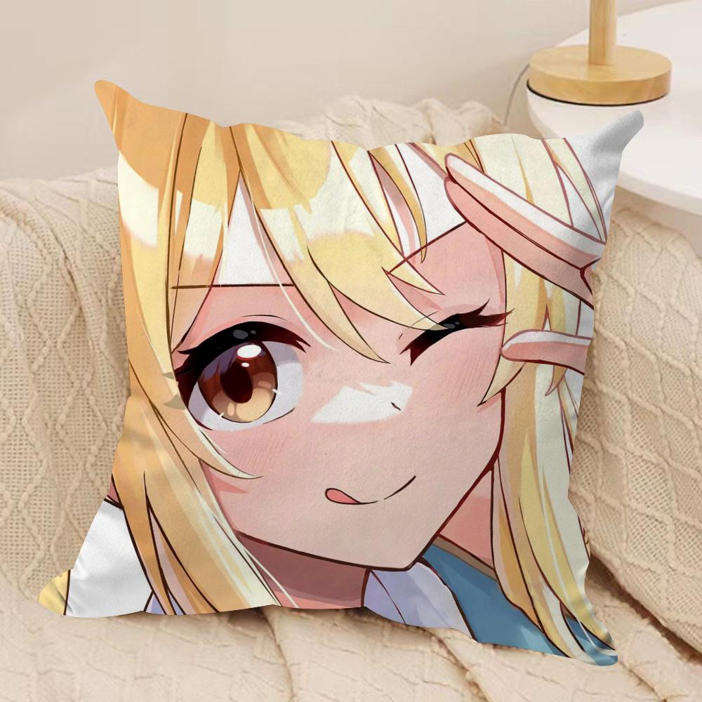 

Anime LLucy HHeartfilia Cushion Cover Silky Short Plush DoubleSided Printed Pillow Case for Sofa All Seasons Home Decor Gift 30x30cm