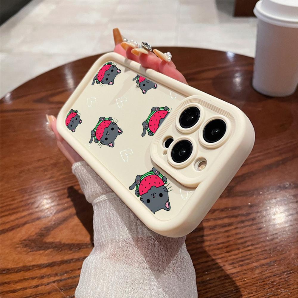 

LZ8 мультяшный кот милый художественный силиконовый чехол для телефона Samsung A15 A35 S24 S23 Ultra S22 S21 Plus S20 FE A05 A06 A54 A55 A53 A14 M15 противоударный задний чехол Samsung S20 FE