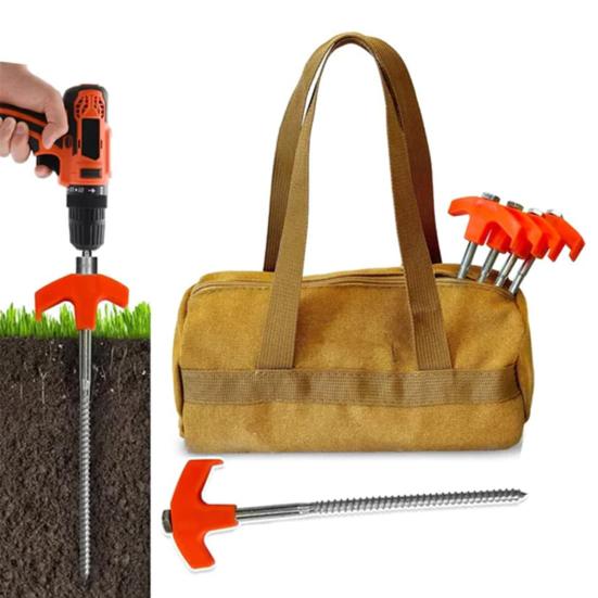 4Pcs Ground Tent Stakes Rustproof Corrosion Resistant Easy To Use Widely Used Canopy Nails Stakes Tent Pegs