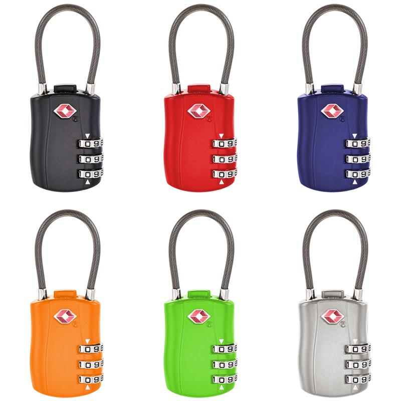 TSA Customs 3-Digit Zinc Alloy Lock for Suitcase & Bag