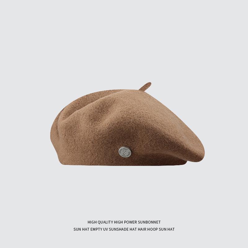 Schicke Wollberet im Duftstil für Damen - Vielseitige Malerhut für Herbst/Winter mit Retro-Flair.