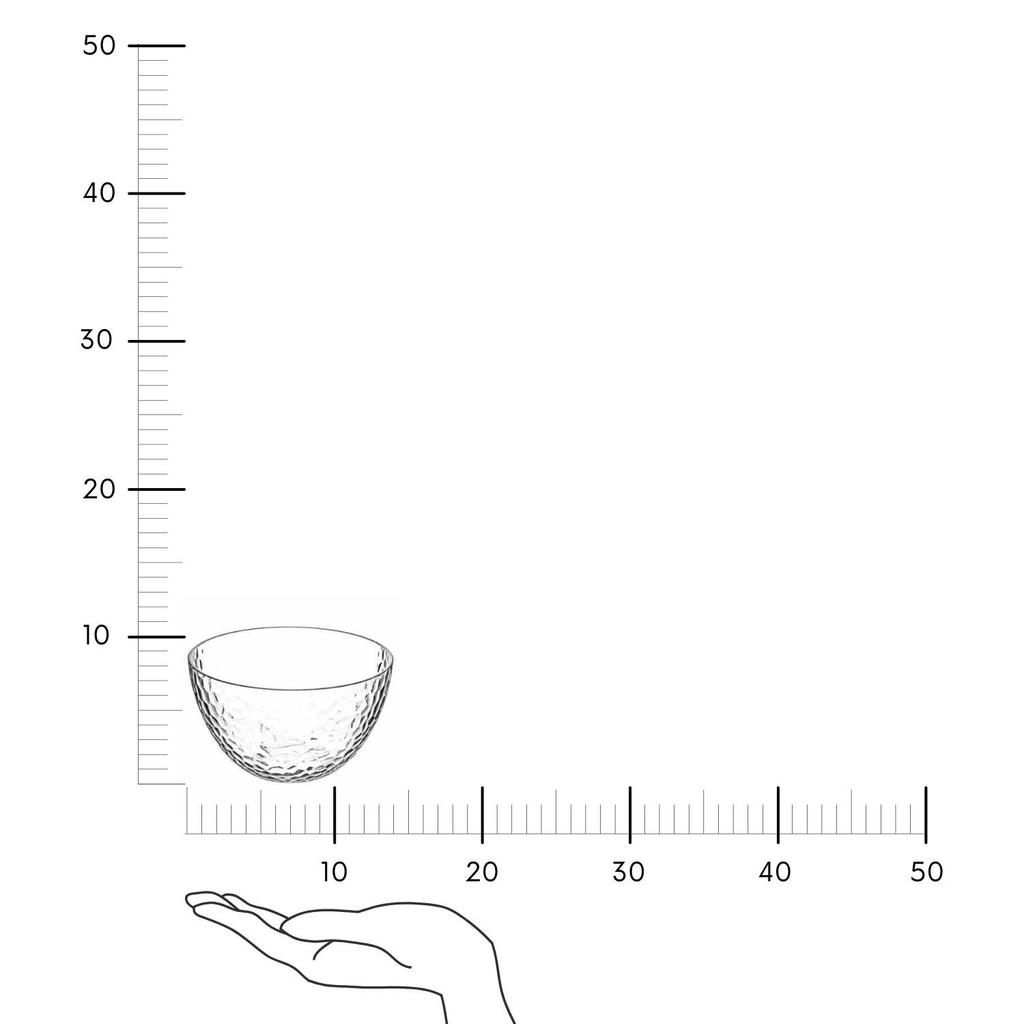 Bowl 800Ml Estiva Plastic 14 Cm Transparent